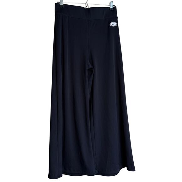 Nike Pants Wide Leg Women Medium Black Comfort Flattering Ribbed Dark Academia - Picture 8 of 10